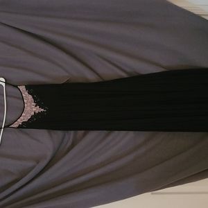 Wishlist Black Maxi Dress with Pink Lace
